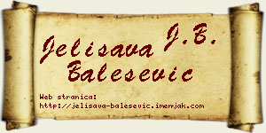 Jelisava Balešević vizit kartica